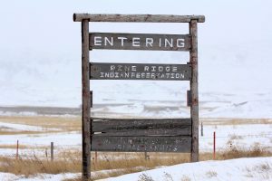 Oglala Lakota Pine Ridge Reservation Entrance - South Dakota