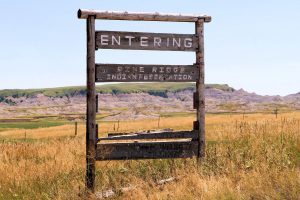 Oglala Lakota Pine Ridge Reservation Entrance - South Dakota